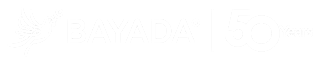 BAYADA_50YearsSimplifiedLogo_Horizontal_White